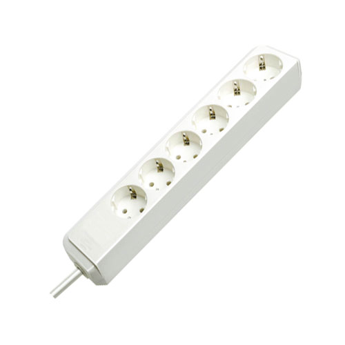 Brennenstuhl Eco-Line Stekkerdoos 6-voudig (Stellerblok met hogere contactbescherming en 1,5m kabel) wit