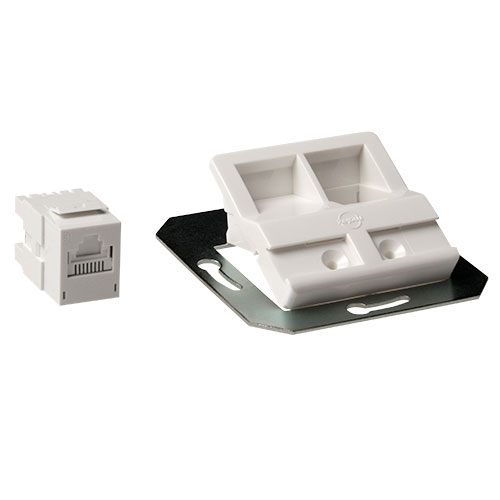 Molex WNC 00030 02 Molex PowerCAT 6 UTP 1 x RJ45 inbouw module , wit, 50 x 50 mm