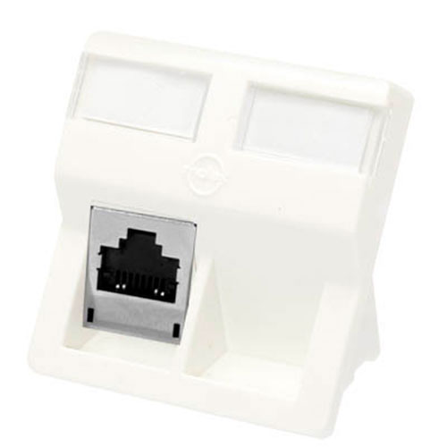 Molex WNC 00036 02 Molex PowerCAT 6 shielded 1 x RJ45 inbouw module, wit, 50 x 50 mm