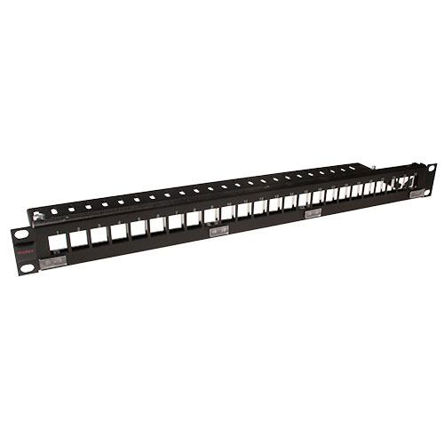 Molex PID 00257 Patchpaneel Shielded 24 Poorts Voor Keystones Kabelmanagement Bar