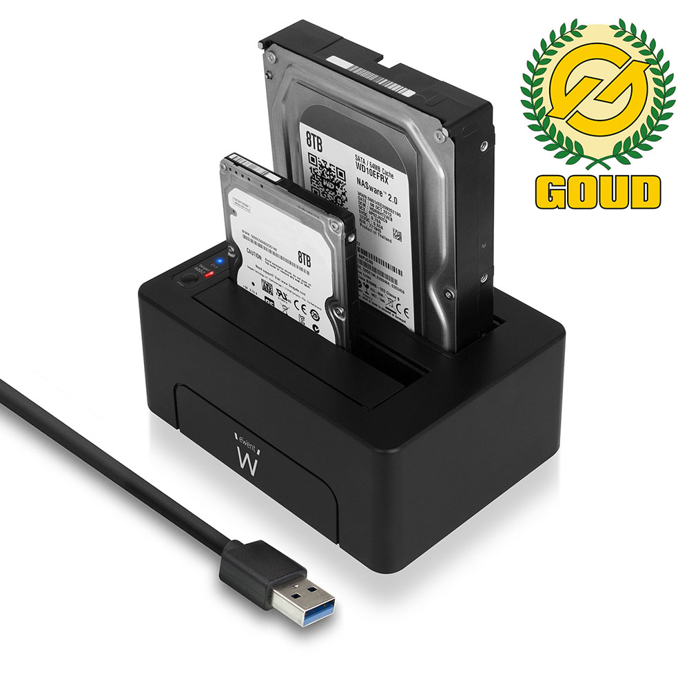 Ewent EW7014 2.5 en 3.5 SATA USB 3.0 HDD Dual Docking Station USB 3.1 Gen1