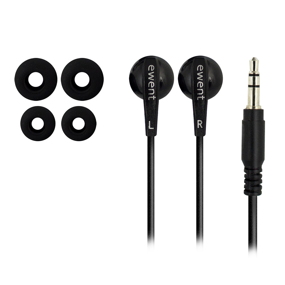Ewent EW3584 In Ear Koptelefoon Oordopjes Zwart