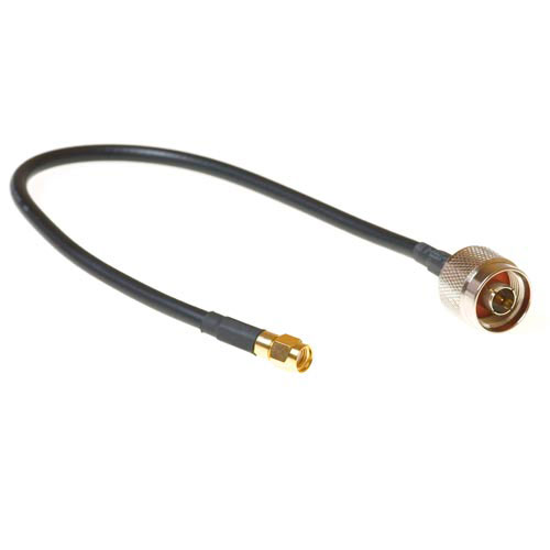 KTI Networks CAP 3003000107 Coax Verloop Kabel Reverse SMA Male N Male 30 cm