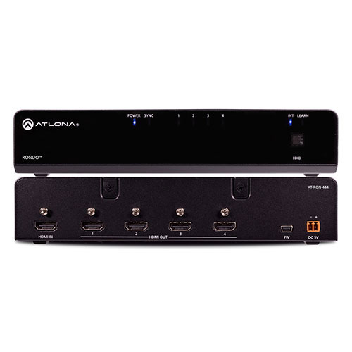 Atlona AT-RON-444 4K HDMI distribution amplifier 4 poorts HDR