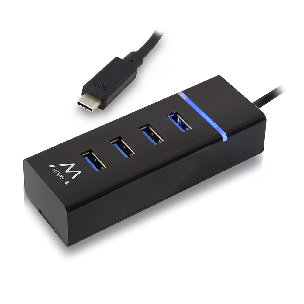Ewent EW1137 4 Poorts HUB 3.1 Gen1 (USB 3.0) Type C