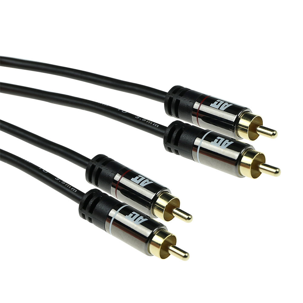 ACT AK6220 High Quality Audio Aansluitkabel 2x Tulp Male/2x Tulp Male - 1,5 meter