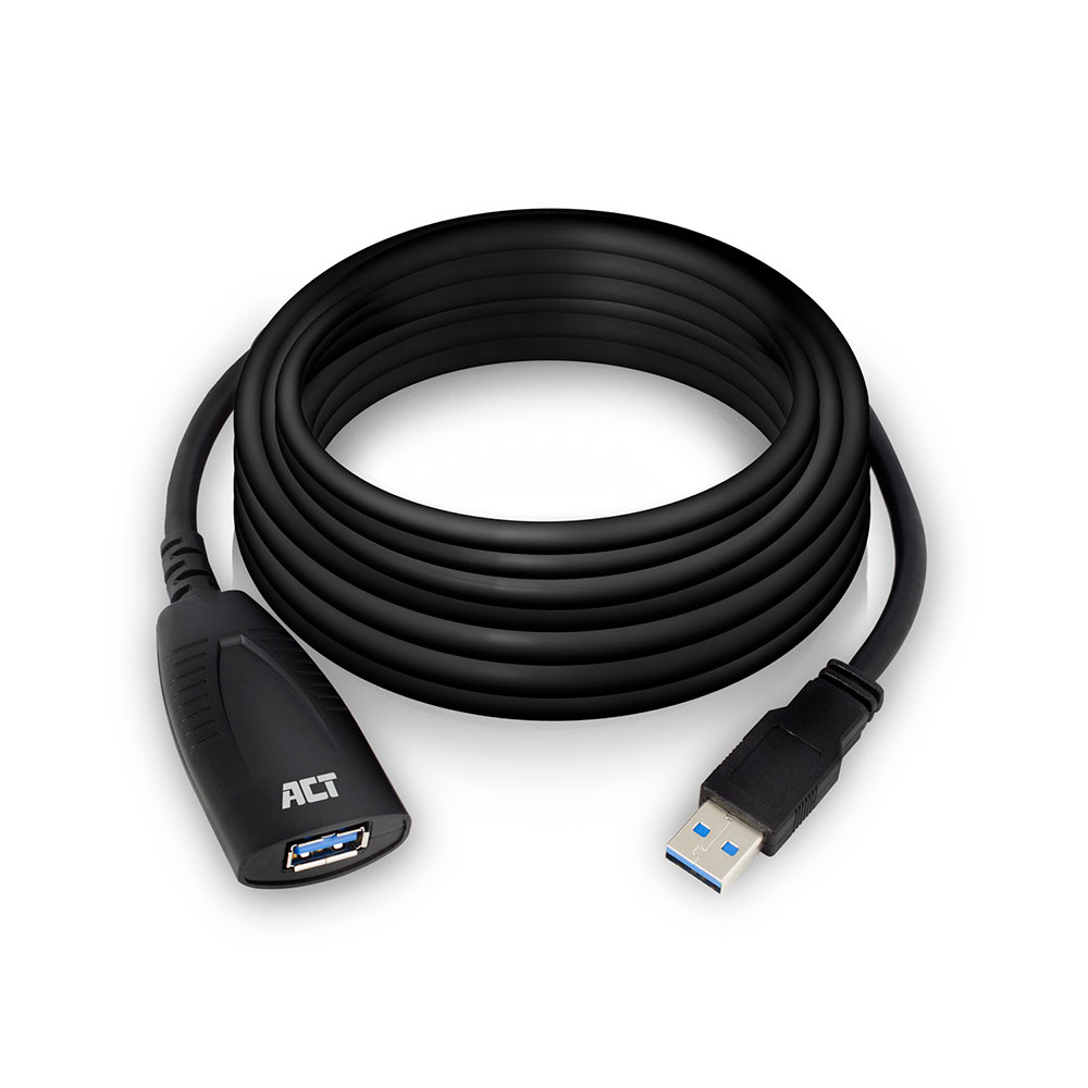 ACT AC6105 USB Verlengkabel USB Booster USB 3.2. Gen 1 5 meter