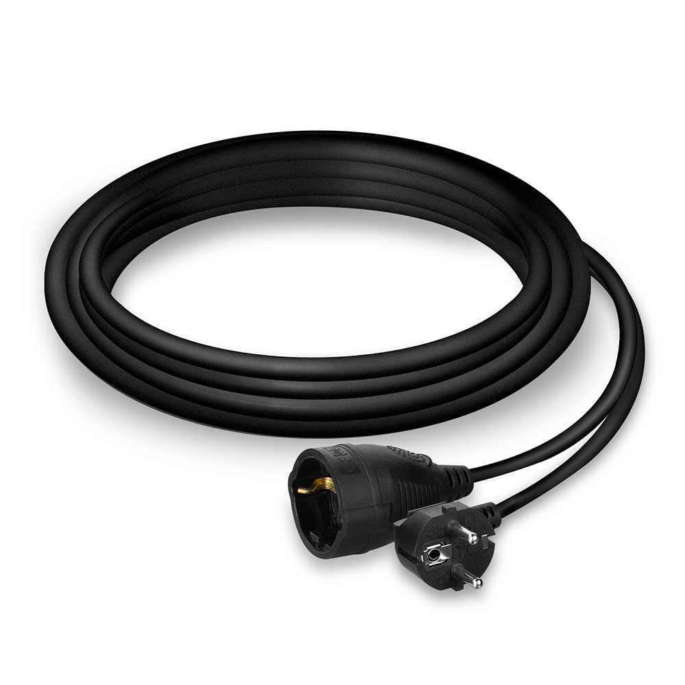 Ewent EW4003 Verlengkabel Stekkerdoos 1 socket Zwart 3 meter