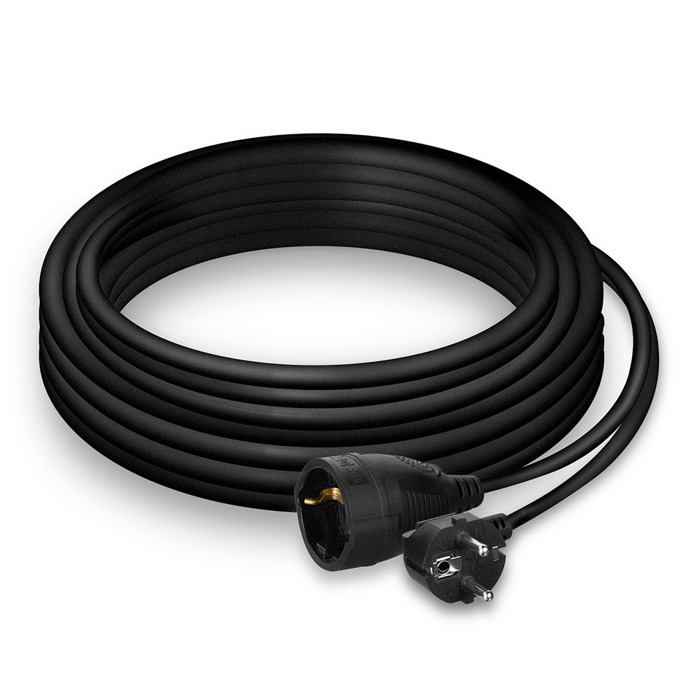 Ewent EW4010 Verlengkabel Stekkerdoos 1 socket Zwart 10 meter