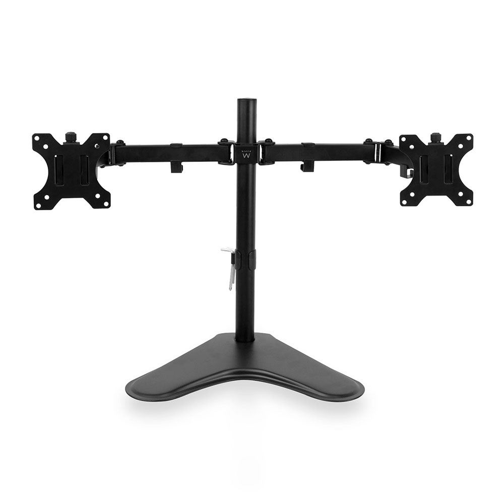 Ewent EW1536 Bureausteun op Voet tot 32 inch 2 schermen Zwart
