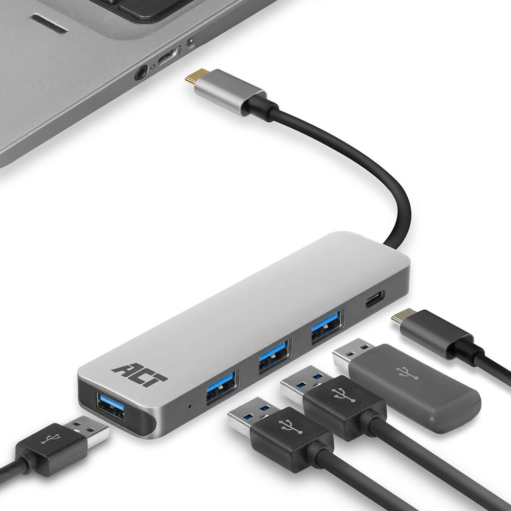 ACT AC7053 USB C HUB | 4x USB A | 1x USB C PD