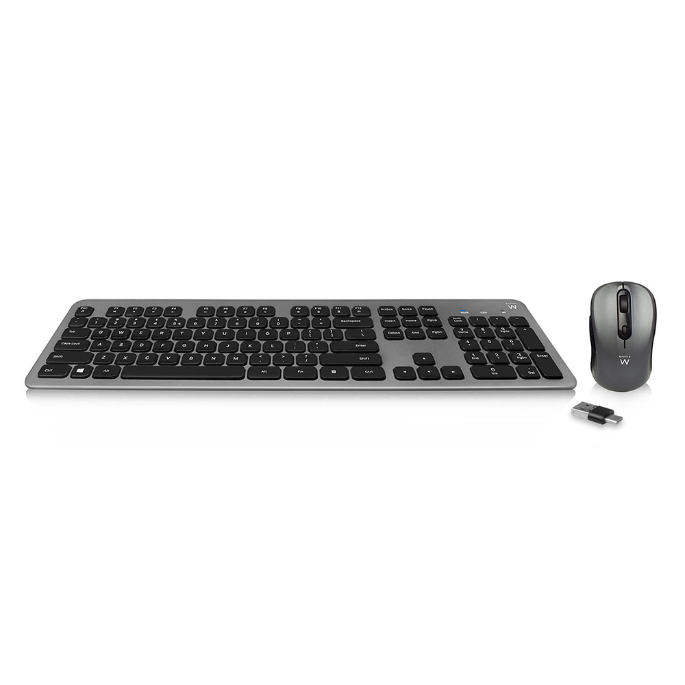 Ewent EW3260 Draadloos Toetsenbord Muis Low Profile Toetsen Qwerty
