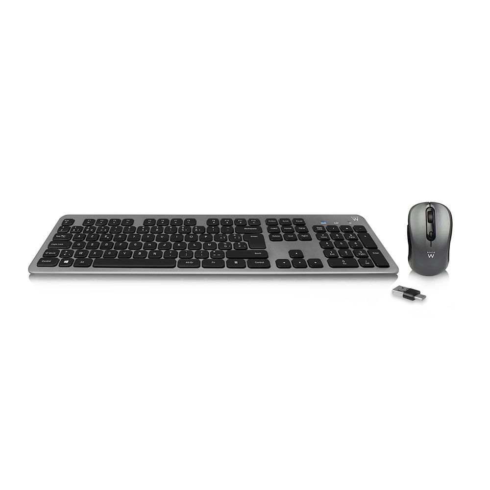 Ewent EW3261 Draadloos Toetsenbord Muis Low Profile Toetsen Azerty