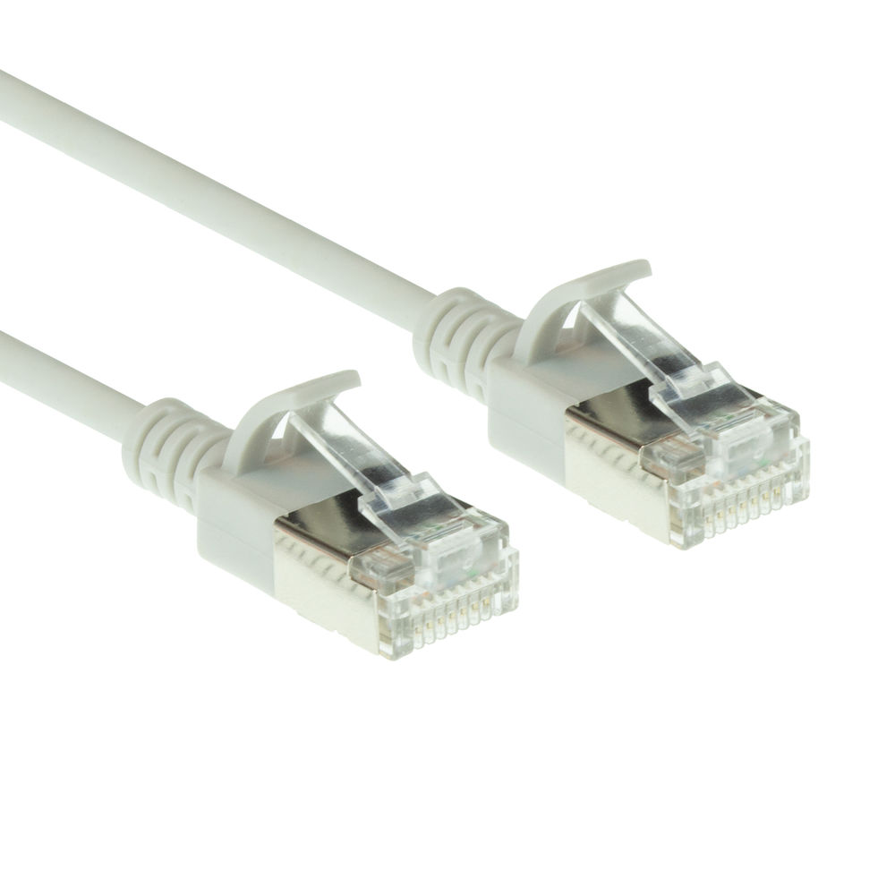 ACT DC7001 CAT6A U FTP LSZH Datacenter Slimline Patchkabel Grijs 1 meter