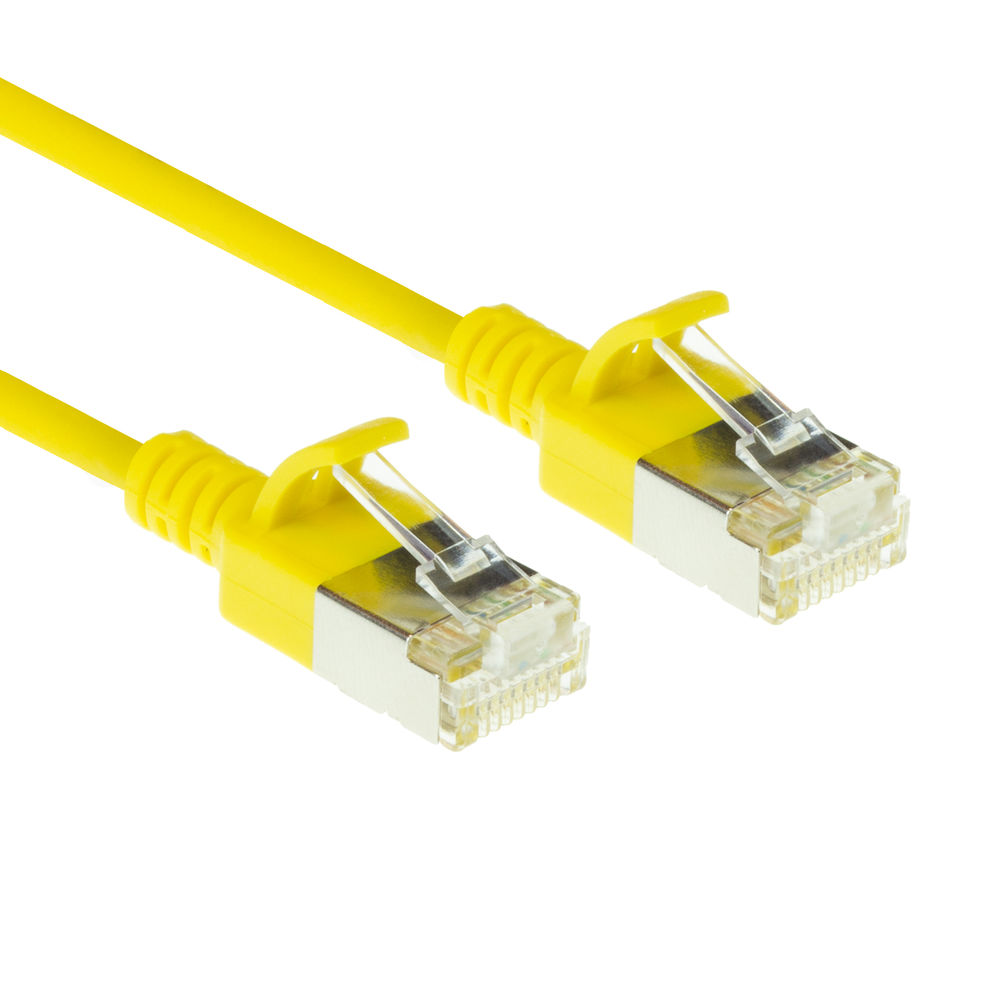 ACT DC7851 CAT6A U FTP LSZH Datacenter Slimline Patch Kabel Geel 1,5 meter