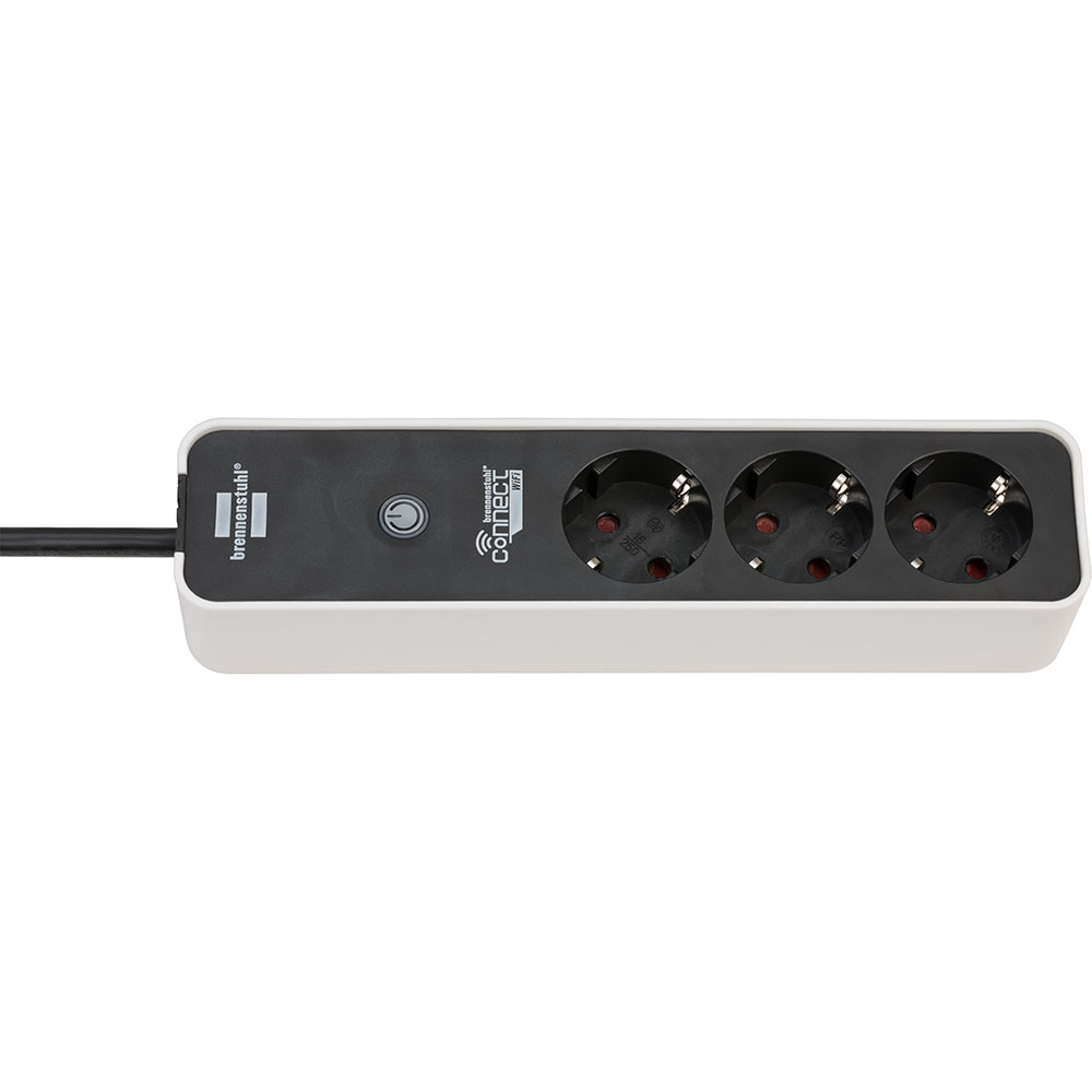 Brennenstuhl 1153230620 Smart Stekkerdoos | 3 Sockets | Schakelaar | Zwart 1,5 meter