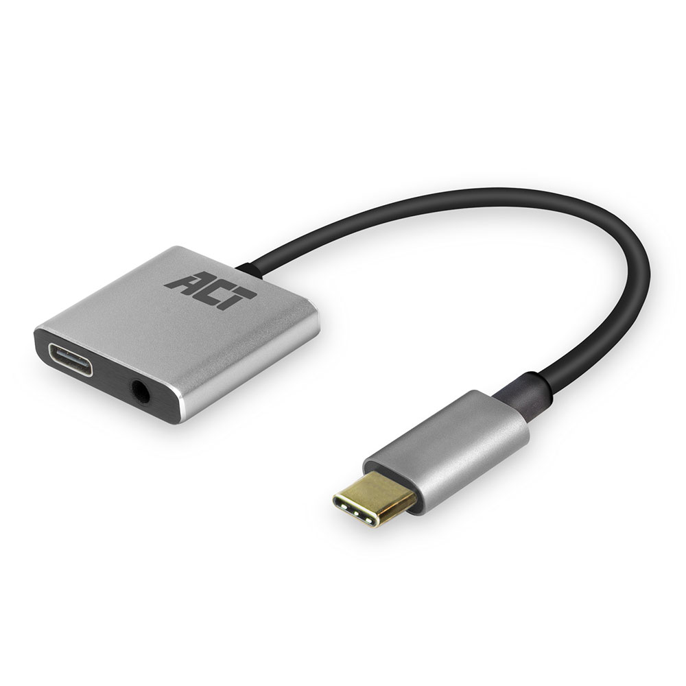 ACT AC7005 USB C naar 3,5mm Jack Audio Adapter