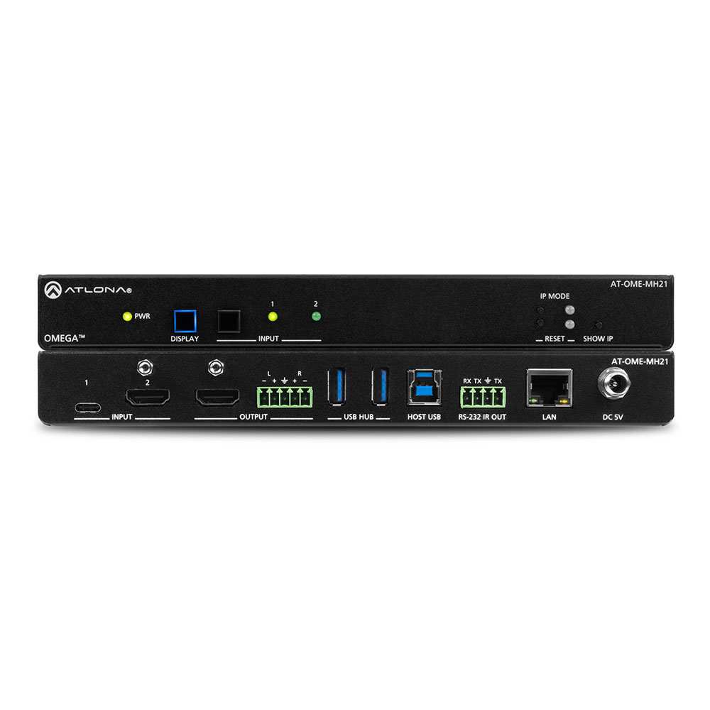 Atlona AT OME MH21 Input Switch voor HDMI en USB met USB Hub