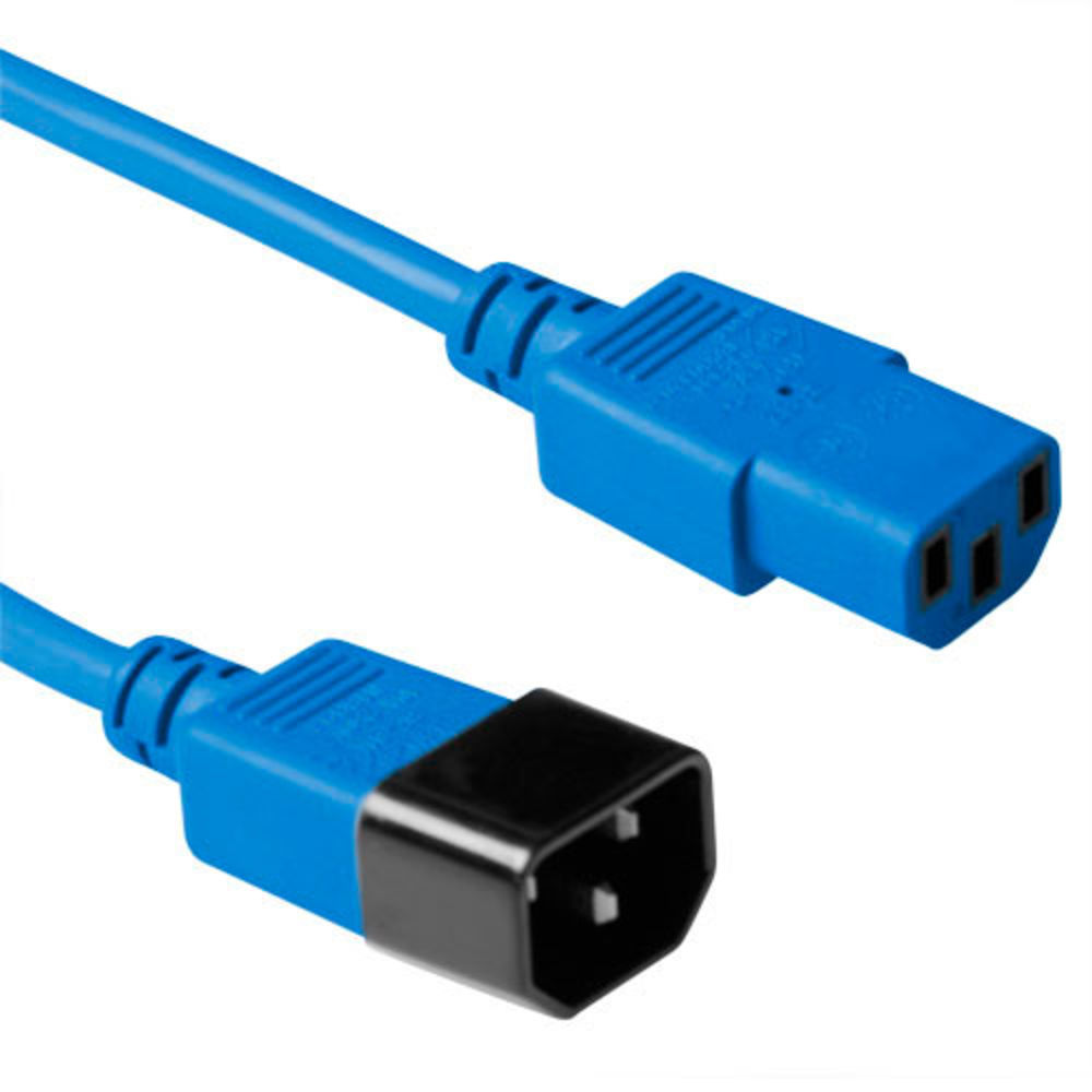 ACT AK5424 230V Stroomkabel C13 C14 Blauw 30 cm