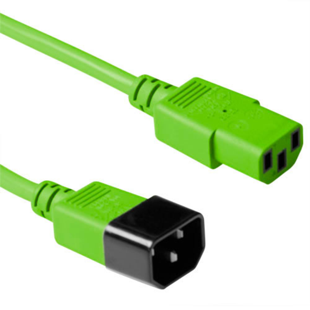 ACT AK5425 230V Stroomkabel C13 C14 Groen 30 cm