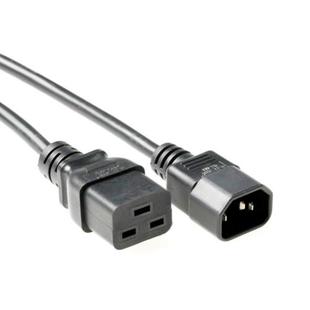 ACT AK5438 230V Stroomkabel C14 C19 Zwart 50 cm
