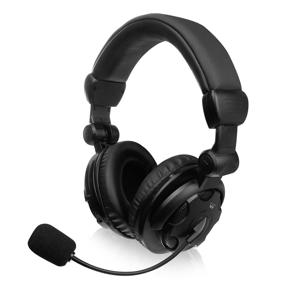 Ewent EW3564 Over ear Stereo Headset Microfoon en Volumeregeling
