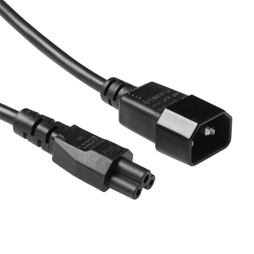 ACT AK5252 230V Stroomkabel C14/C5 Zwart - 25 cm