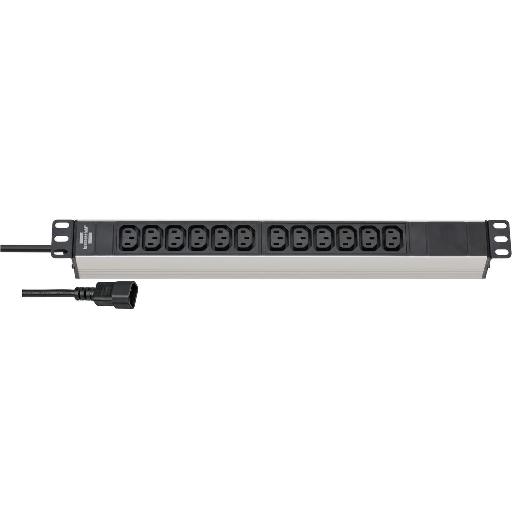 Alu-Line 19 Rack Mount Power Strip | IEC-320-C14 to 12x IEC-320-C13