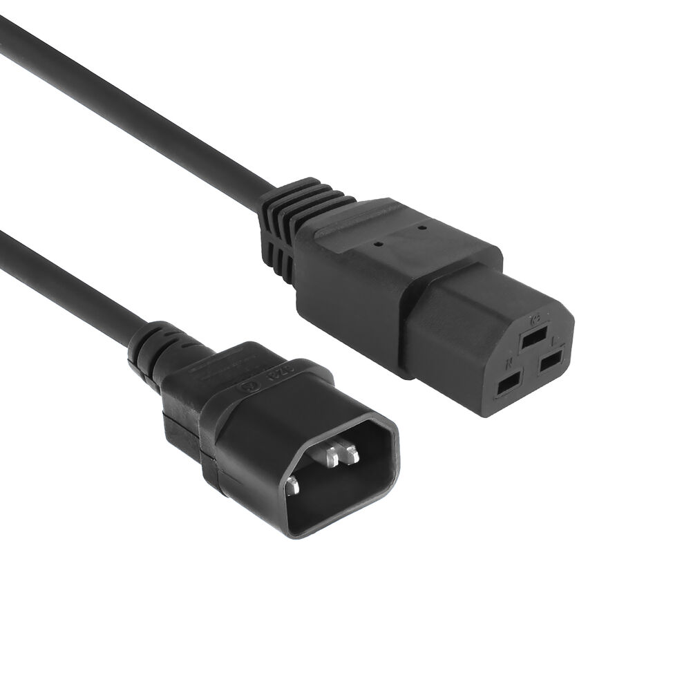 ACT AK5370 Netsnoer C14 - C21 IEC60320 | Zwart | 1 meter