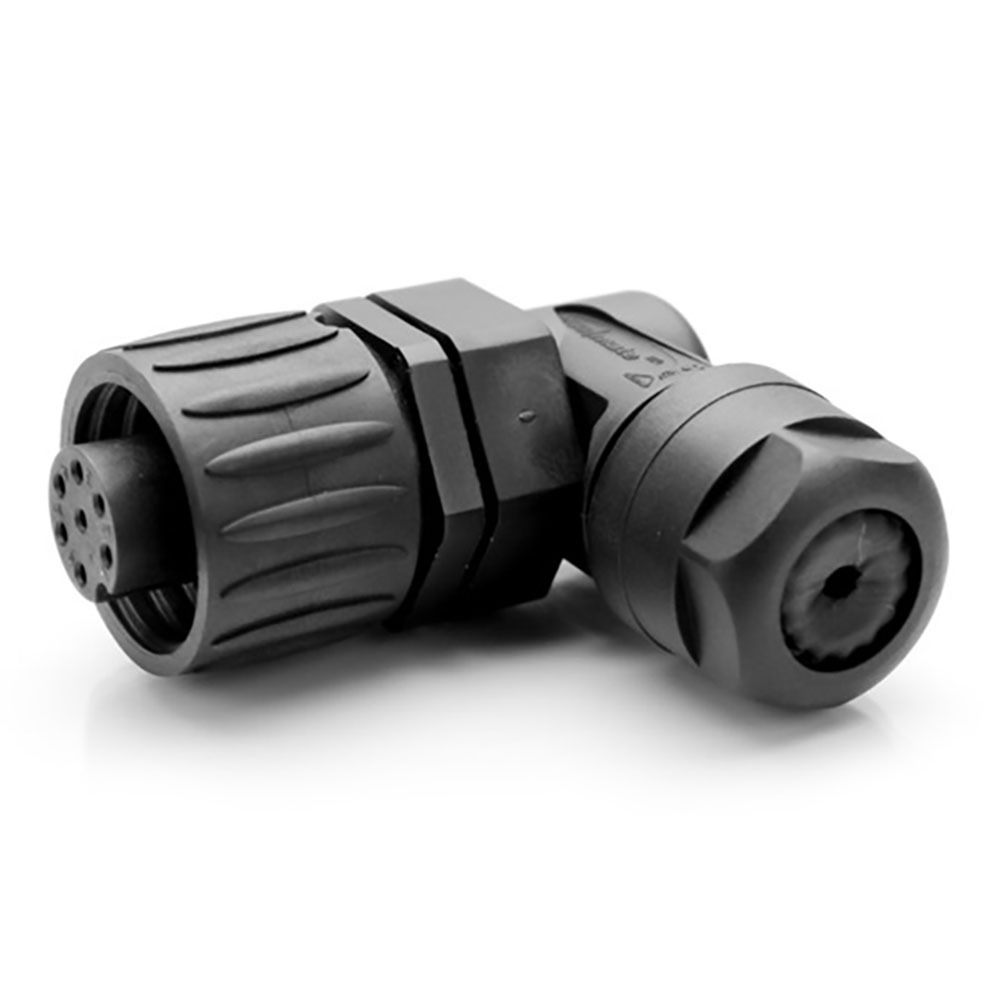 Amphenol C01630F00610010 Ecomate Connector | Female | Haaks | Soldeer | Silver Plated | Zwart/Blauw