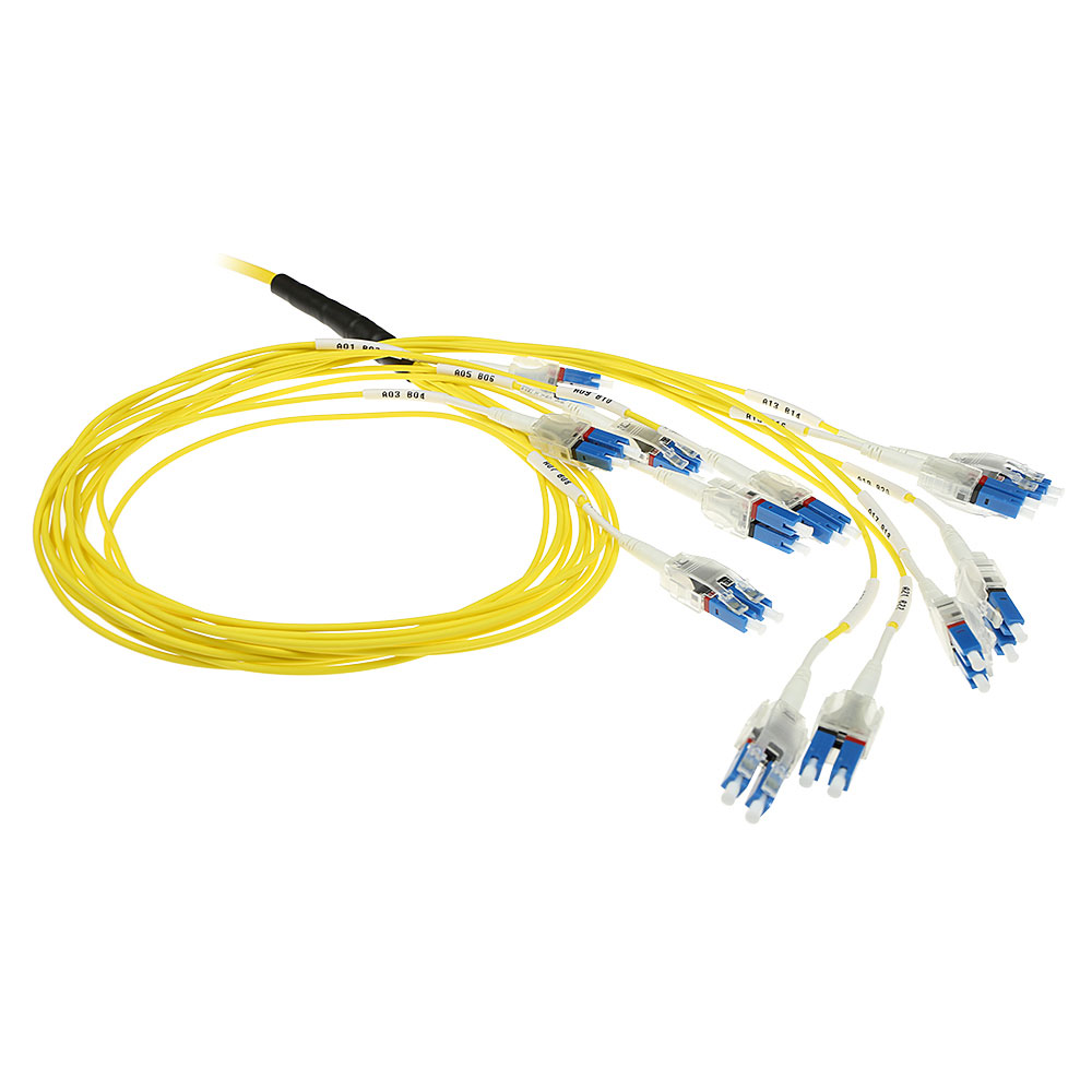 ACT DC5553 Singlemode 50 125 OS2 Prefab Glasvezelkabel 24F LC Polarity Twist 15 meter