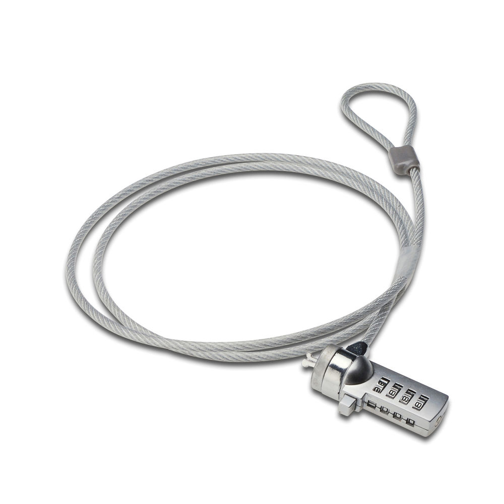 ACT Laptop Kabelslot met cijfercode – 1,5m Staalkabel -  AC9015