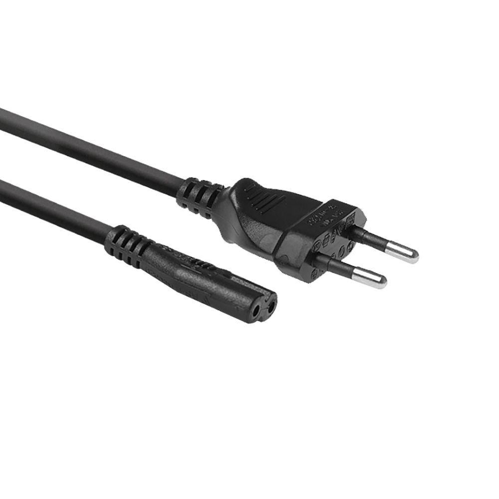 ACT AC3300 Stroomkabel Netsnoer Euro Male C7 Female Zwart 1,5 meter