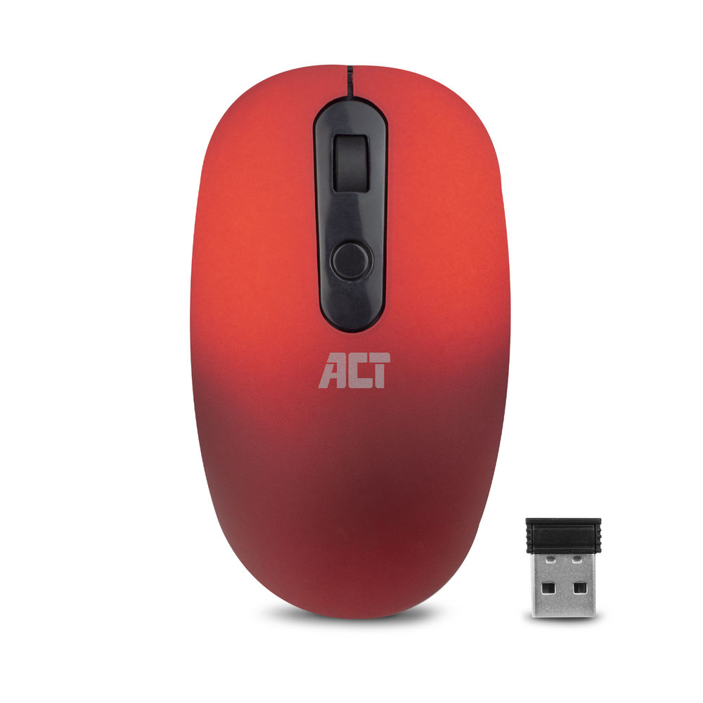 ACT AC5115 Draadloze Muis | 1200 DPI | Nano Ontvanger | Rood