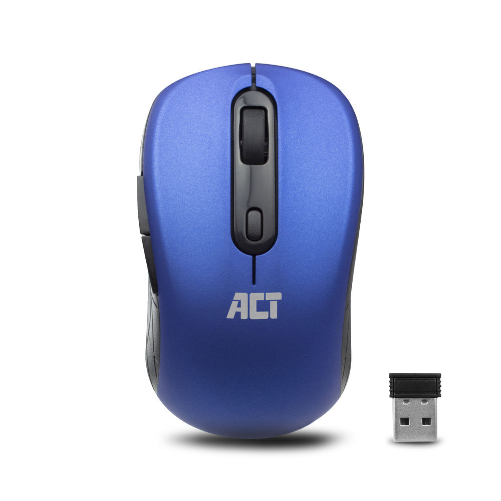 ACT Muis Draadloos - Optisch - 1600 DPI - 2.4Ghz USB Mini Dongel  - Lichtgewicht - AC5140 Blauw