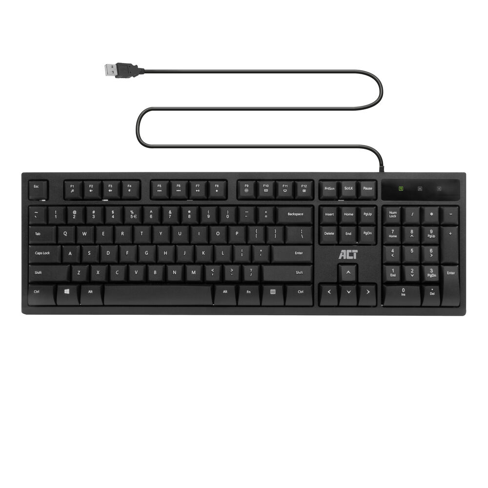 ACT Business Toetsenbord Bedraad USB | QWERTY/US layout | Zwart | AC5410