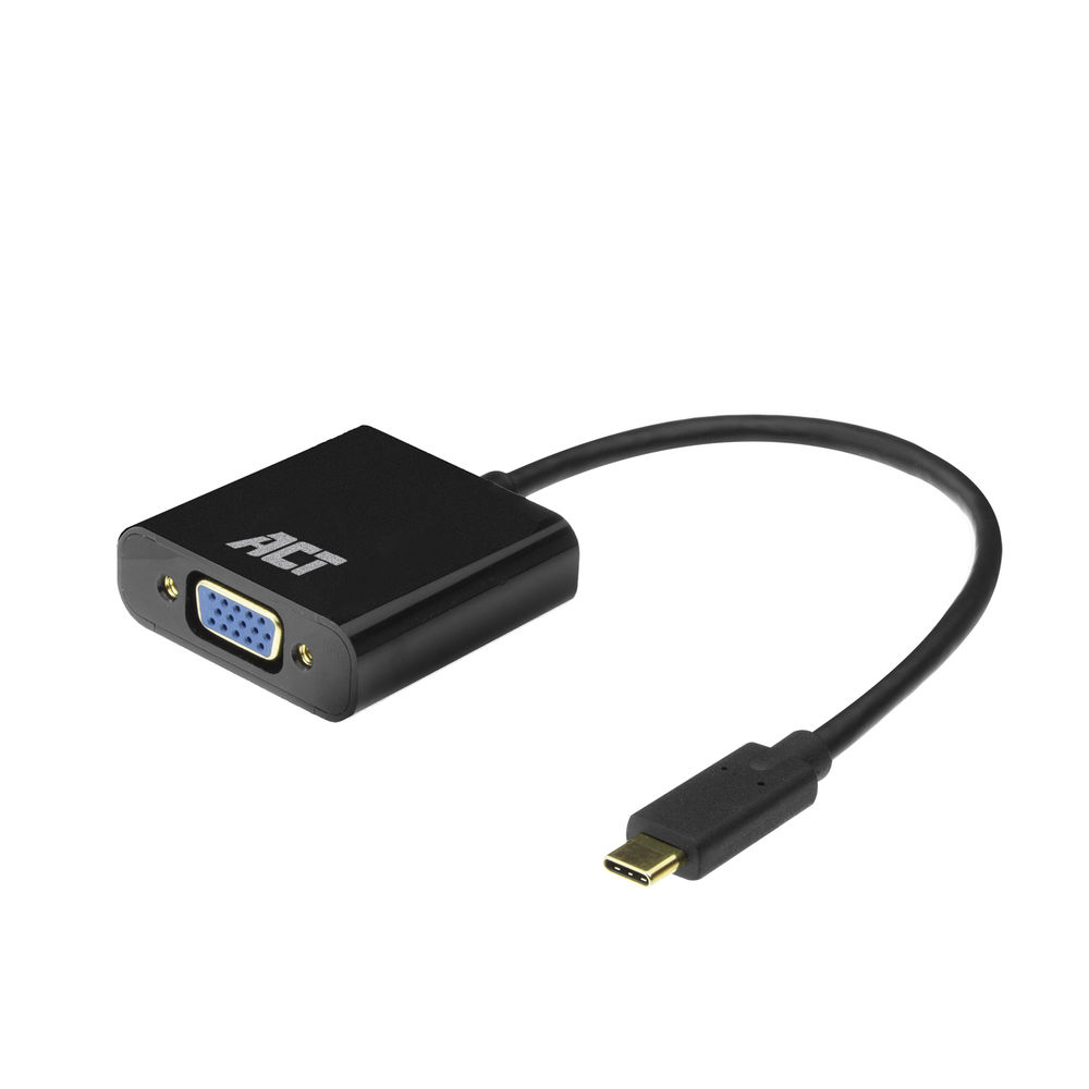 ACT AC7300 USB C Adapter VGA Female | Zwart