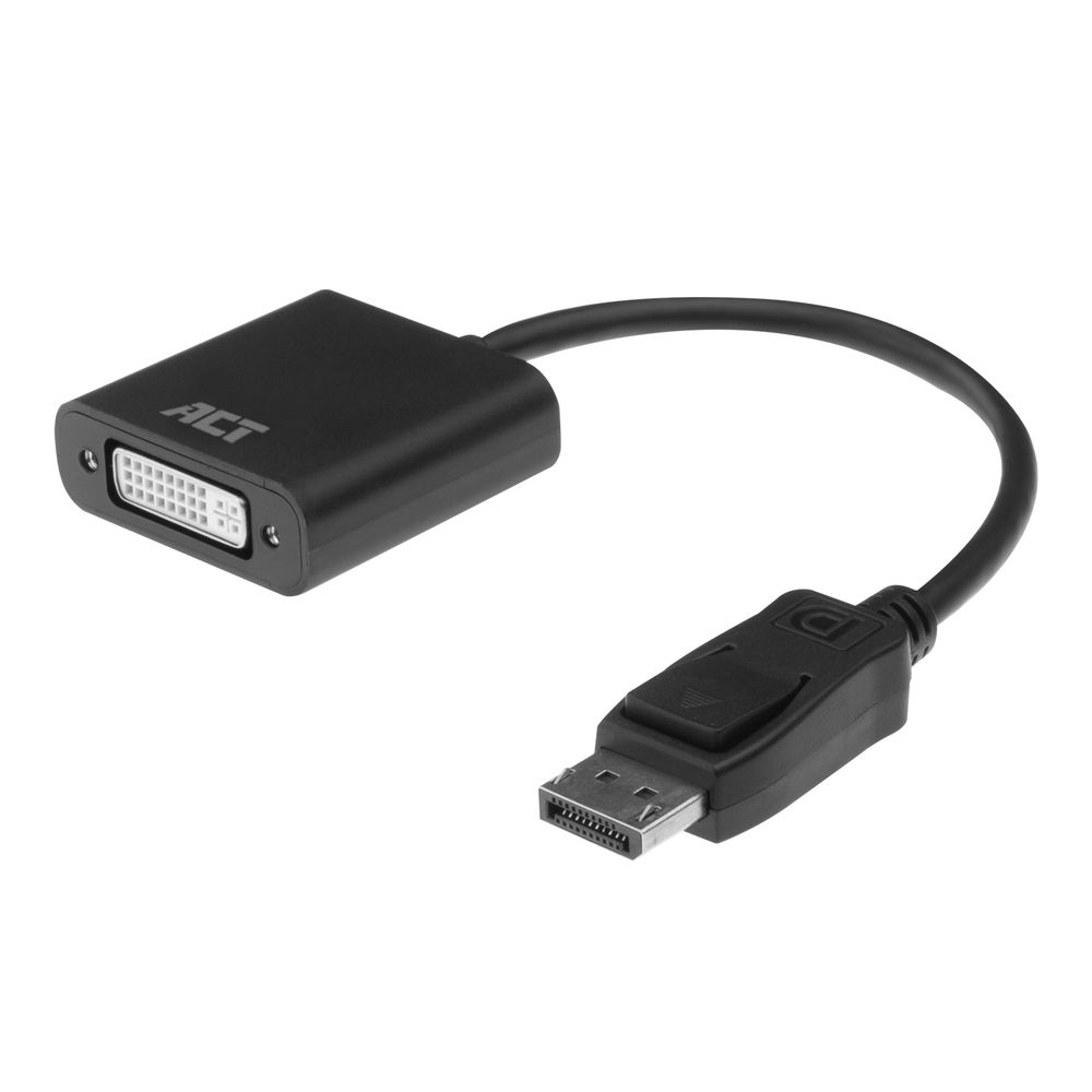 ACT AC7510 Adapter | DisplayPort Male | DVI Female | Zwart 15 cm