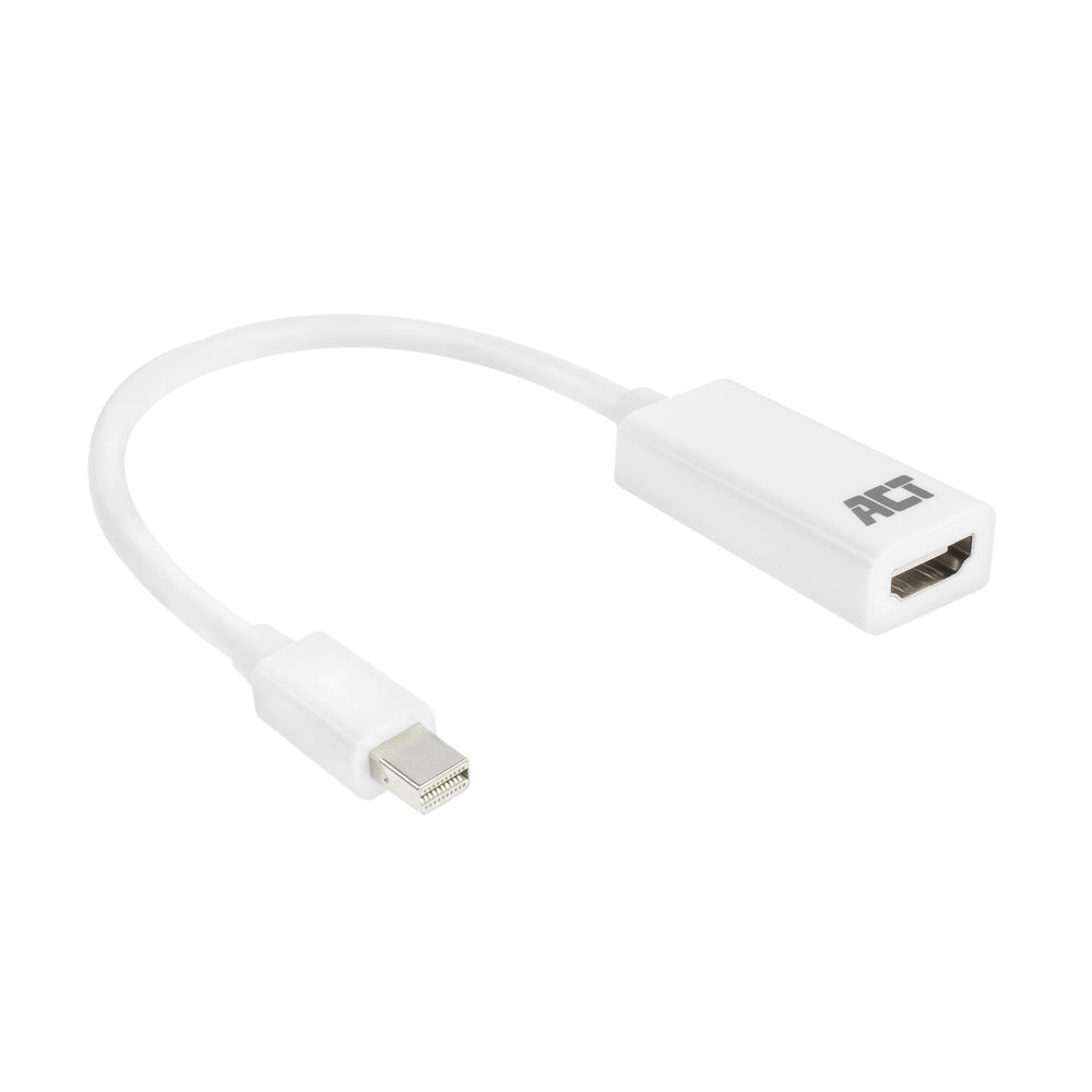 ACT AC7525 Adapter Mini DisplayPort Male | HDMI-A Female | Wit - 0,15 cm