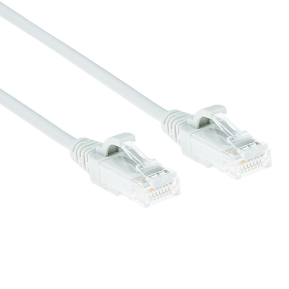 ACT DC8907 LSZH U/UTP CAT6 Datacenter Slimline Patchkabel Snagless | RJ45 connectoren | Wit | 7 meter