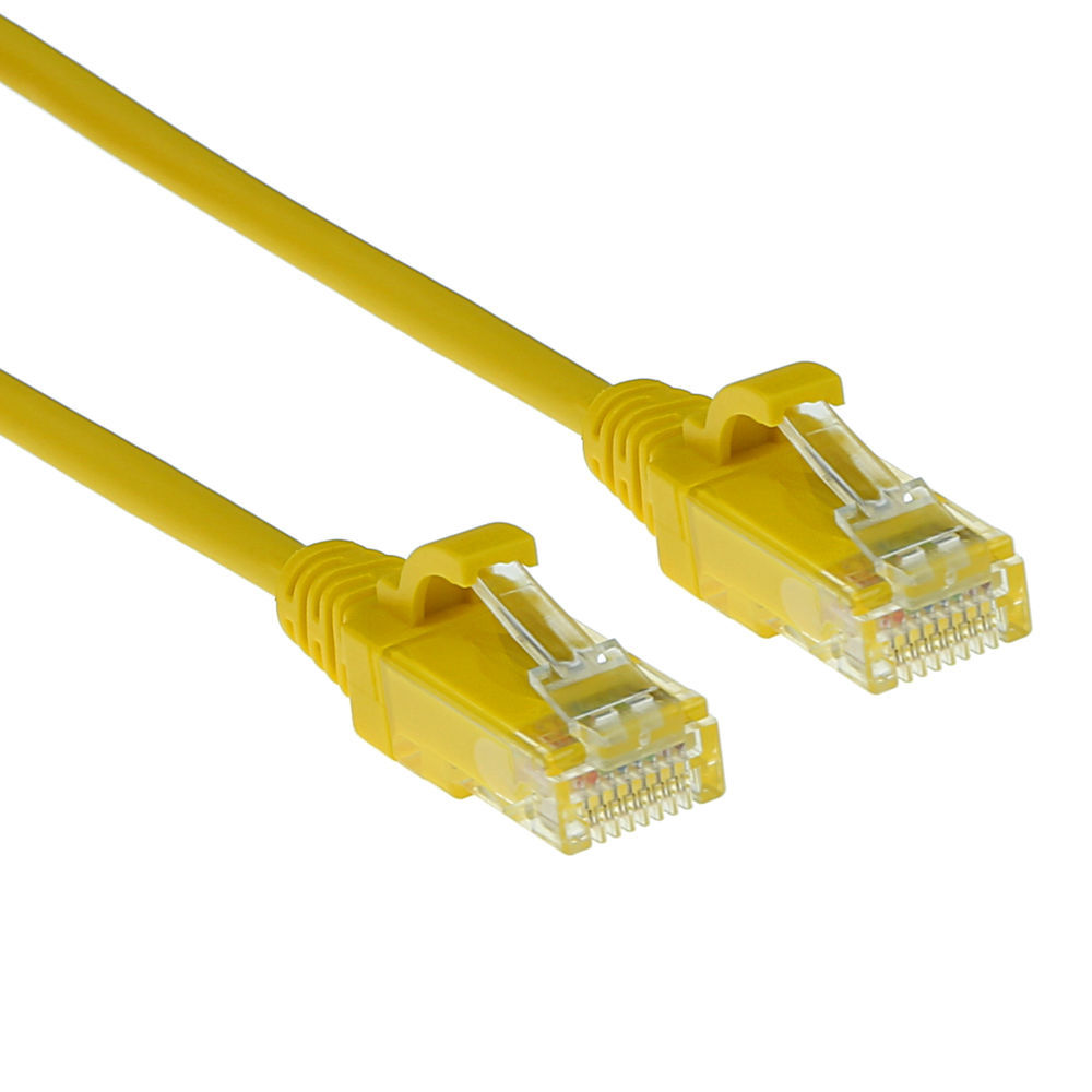 ACT DC9810 LSZH U/UTP CAT6 Datacenter Slimline Patchkabel Snagless | RJ45 Connectoren | Geel | 10 meter