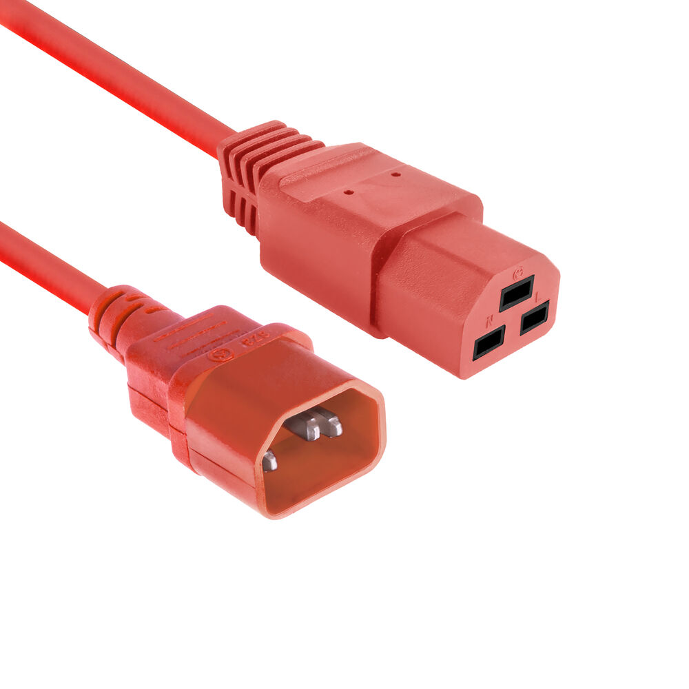 ACT AK5377 Netsnoer C14 - C21 IEC60320 | Rood | 2 meter