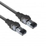 ACT S/FTP CAT6A IDC 4PPoE / PoE++ 100W LSZH Patchkabel | Snagless | RJ45 connectoren | Zwart