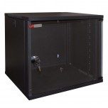 WP Rack WPN-RWA-06606-B Wandbehuizing - Glasdeur - 9 U  -540x445x600mm (BxHxD) - Zwart
