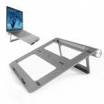 ACT AC8125 Laptopstandaard tot 15.6" |  USB-C Docking Station - 2x USB-A - 1x 4K HDMI - LAN - Kaartlezer | Hoogte verstelbaar | Ergonomisch