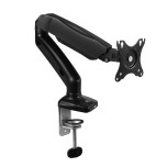 ACT AC8311 Enkele Monitor Arm met Gasveer | Monitor beugel voor 1 scherm 13-27 inch | VESA 75x75 - 100x100 | Draai- kantel- en zwenkbaar | incl. USB en audio poorten | Zwart