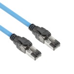 ACT S/FTP CAT6A B2ca PoE++ 100W Solid Prefab Installatiekabel | RJ45 male – male | Blauw