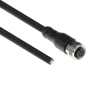 ACT Industriële Sensorkabel | M12A 5-Polig Female naar Open End | Superflex Xtreme TPE kabel | Afgeschermd | IP67 | Zwart