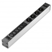 Plenty PLA435-6-4GST Prolink PDU Stekkerdoos met 4x Type F en 6x C13