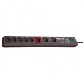 Brennenstuhl 1159490936 Stekkerdoos | Secure-Tec | 8 Sockets | 1x master/5x slaves/2x permanent | Zwart | 3 meter